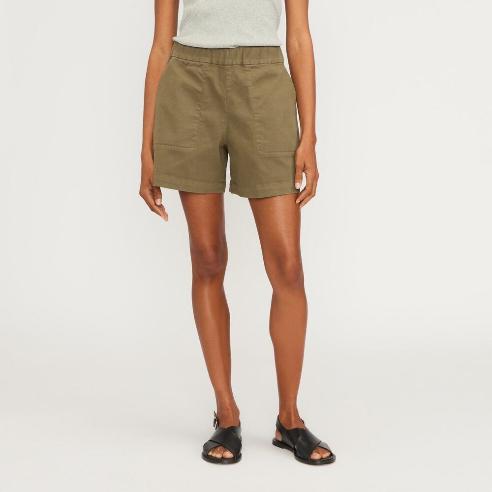 Everlane The Organic Pull-On Short Brown Base - Size XS
